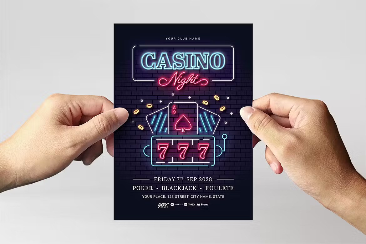 A casino flyer template