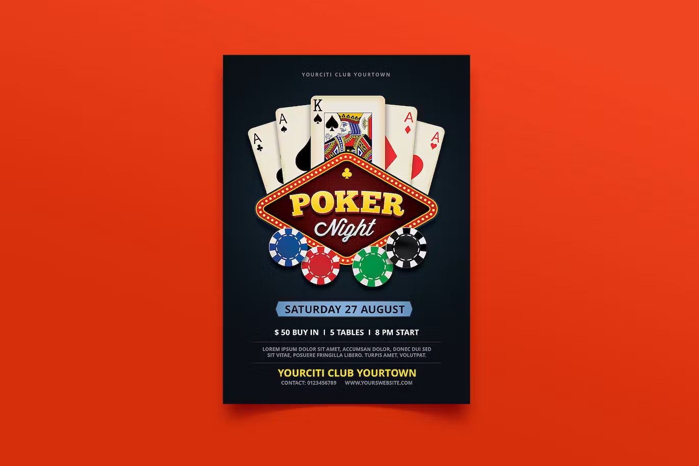 A poker flyer template