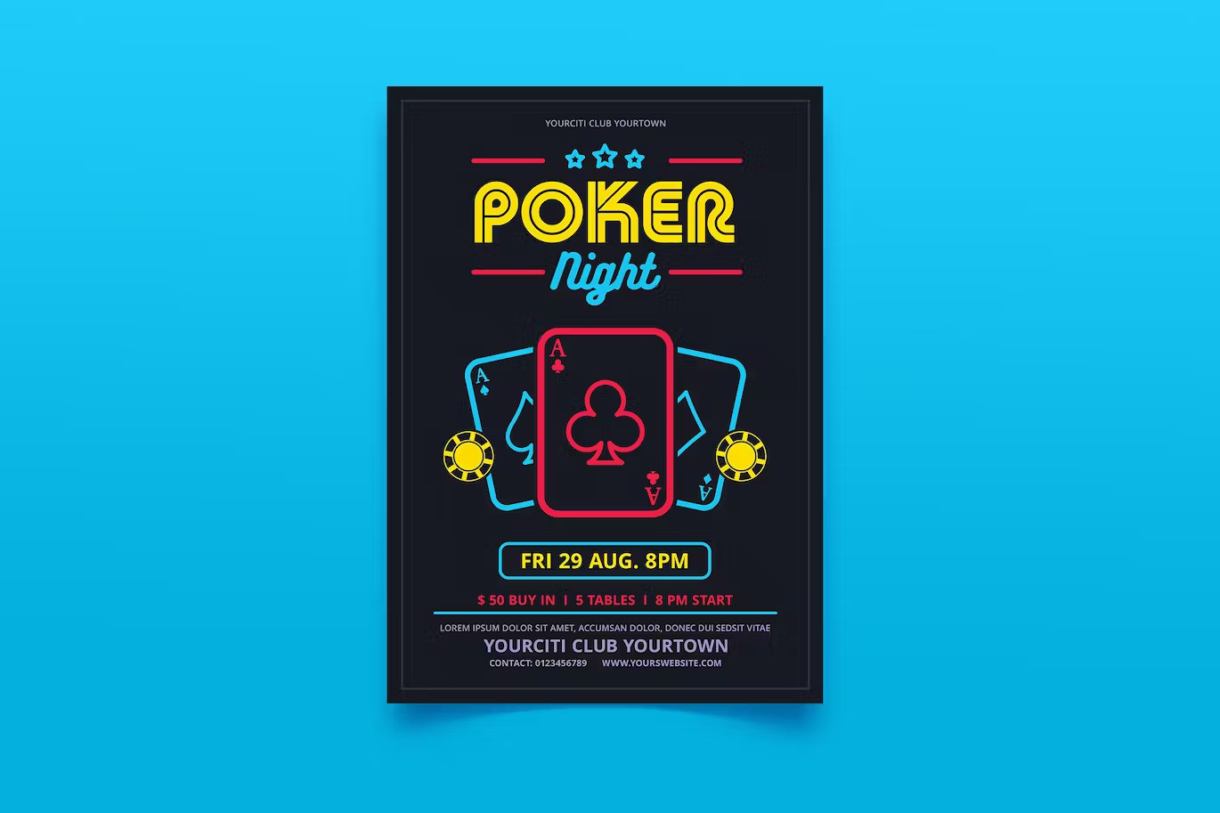 A poker night flyer template
