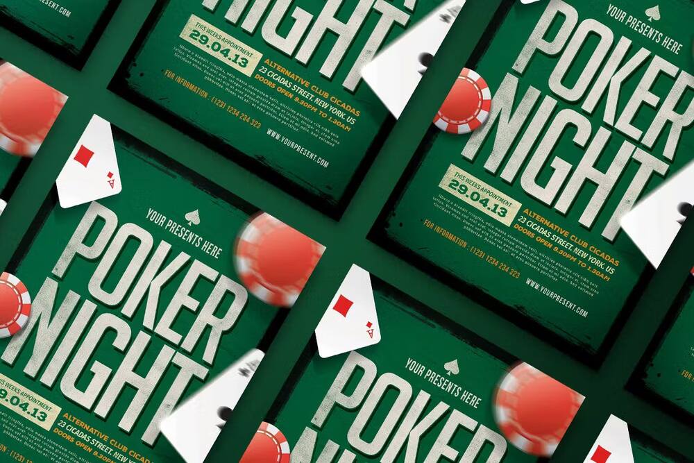 A poker night flyer template
