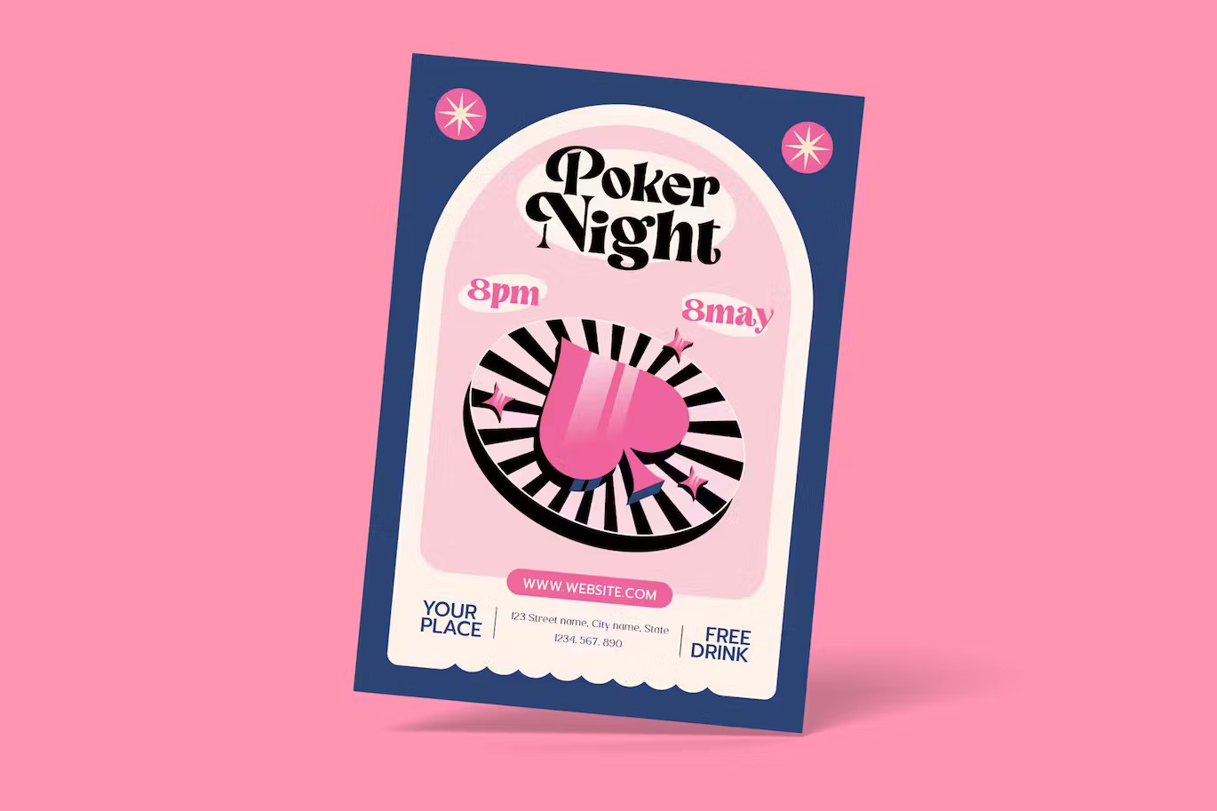 A poker night flyer template