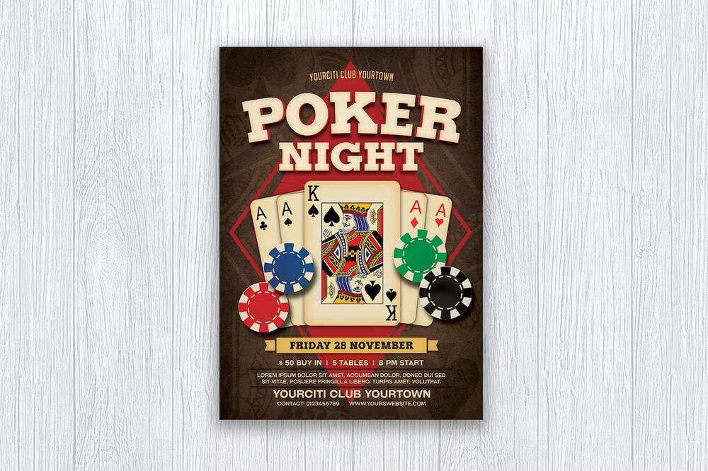 A poker night flyer template