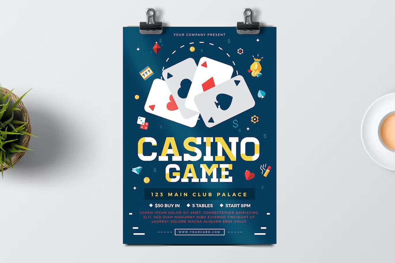 A poker play flyer template