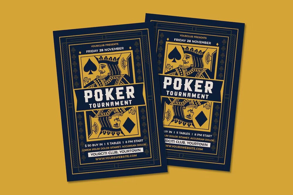 A poker tournament flyer template