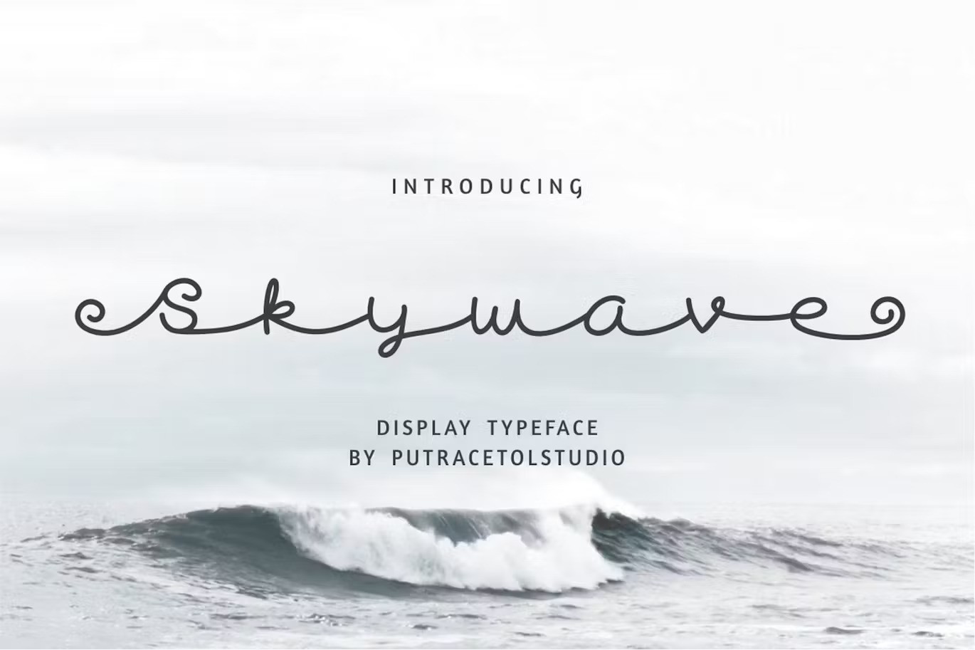 A display cursive font