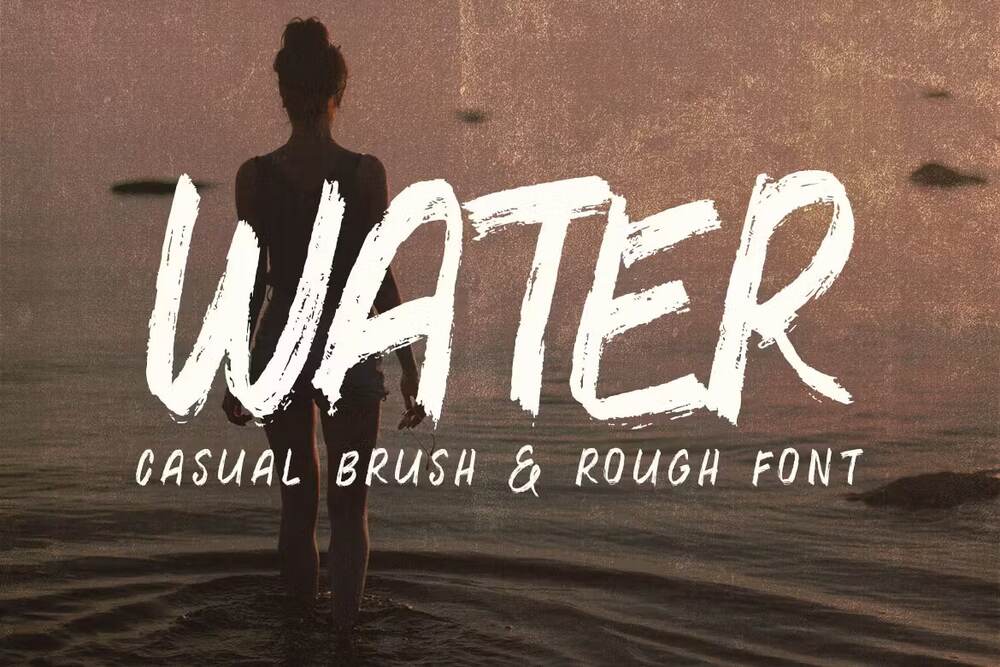 A casual brush and rough font