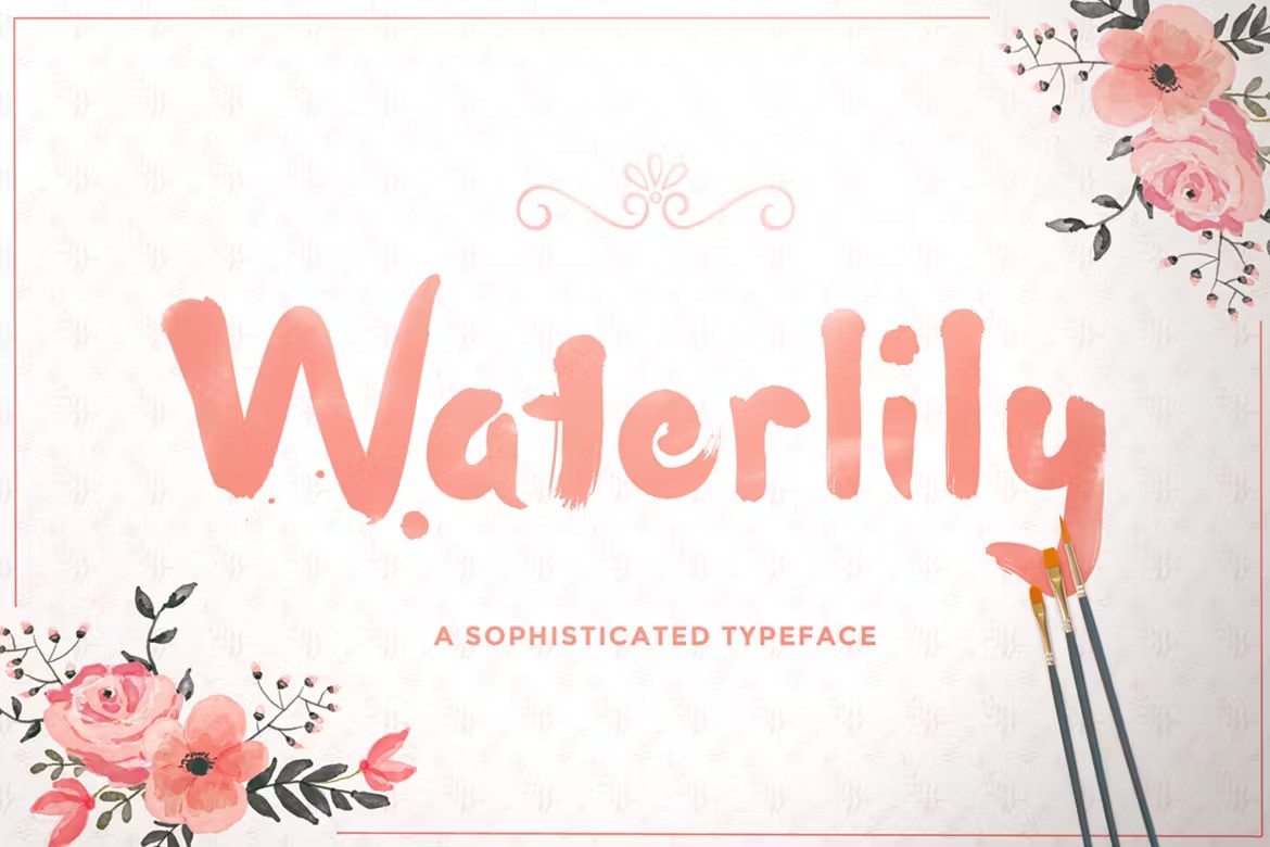 A sophisticated watercolor typeface