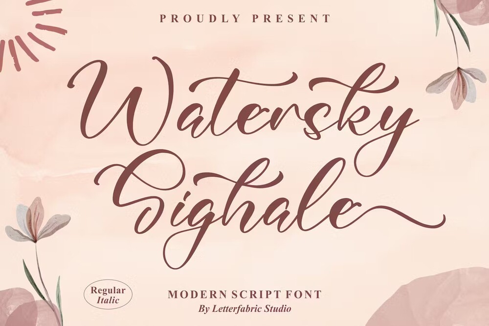 A modern script font