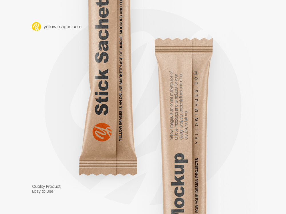 A kraft sachet mockup