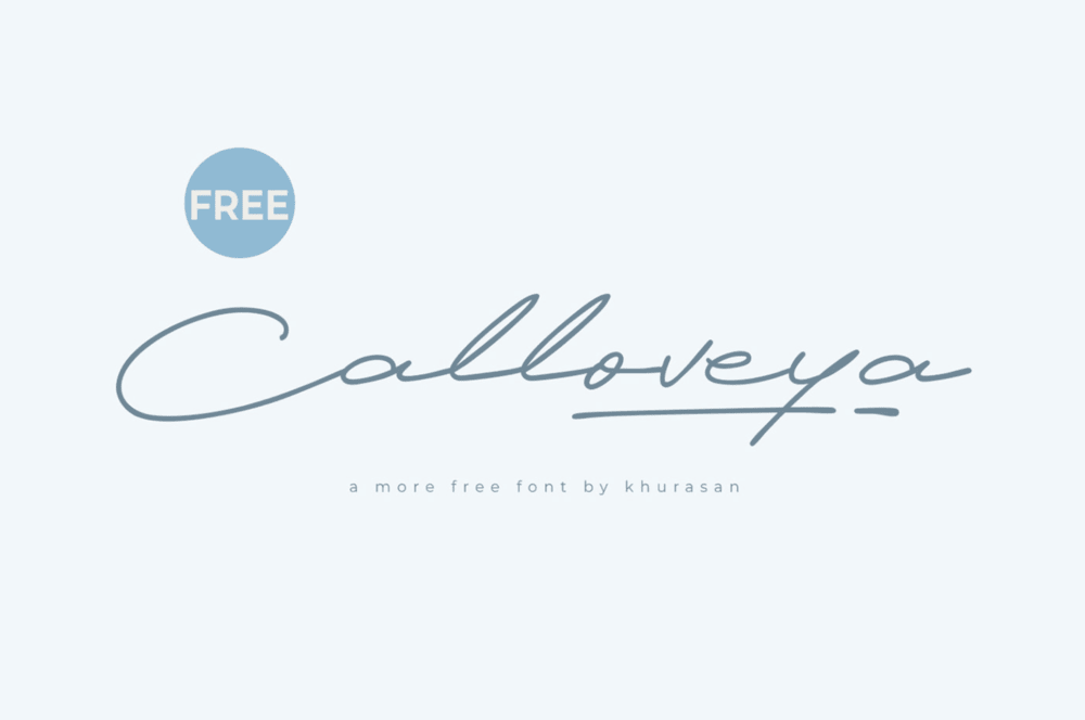 A free script signature font