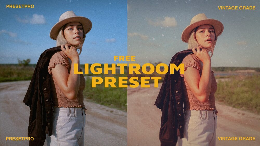 A free vintage grade lightroom preset