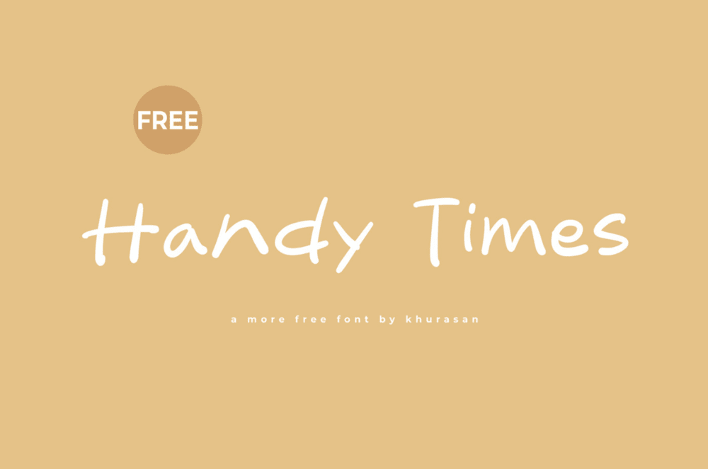 A real free handwritten font