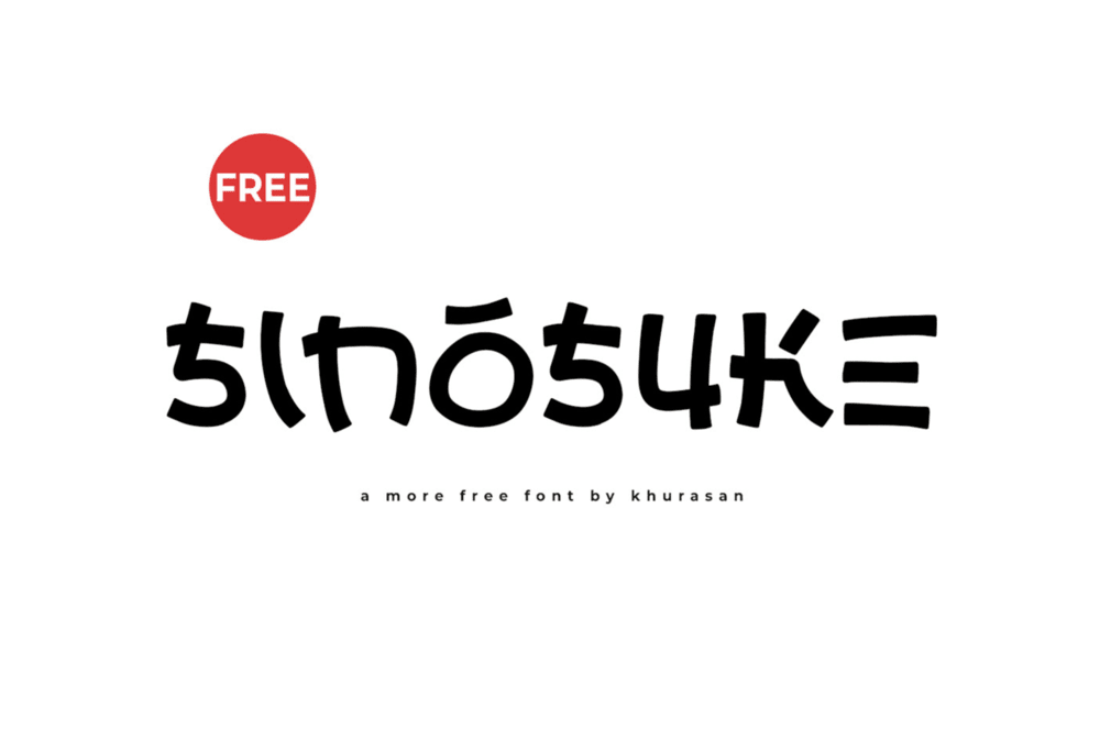 A free japanese style font