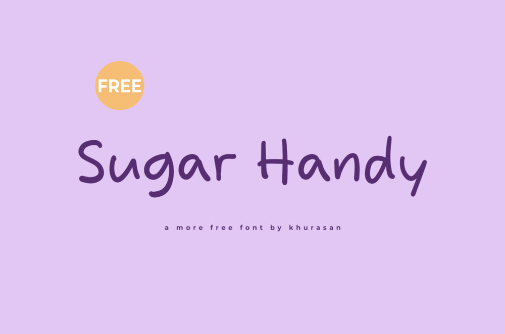 A simple handwritten free font