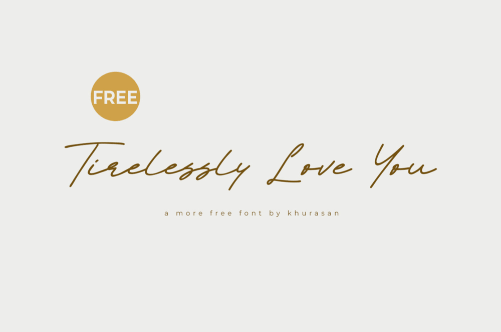 A free handwritten signature font