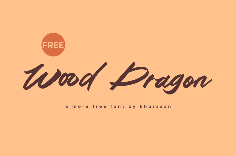 A free hand lettering brush font
